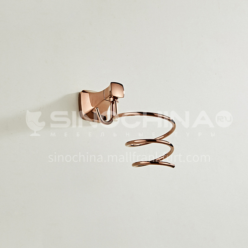 Bathroom concise style   rose gold stainless steel hair dryer rack 80810